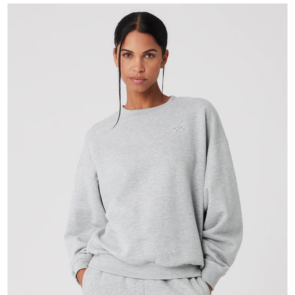 Alo accolade crew neck in heather gray